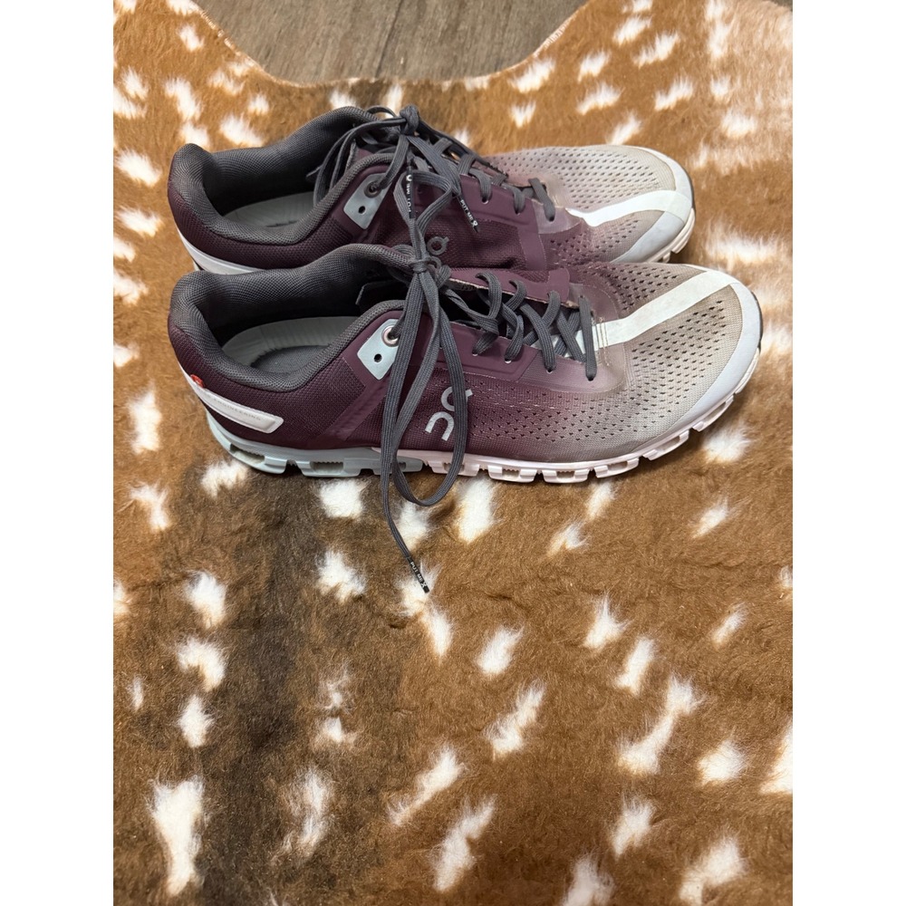 On Cloud X Womens Running Shoes Plum White Gradient Low Top Trainers Size 10